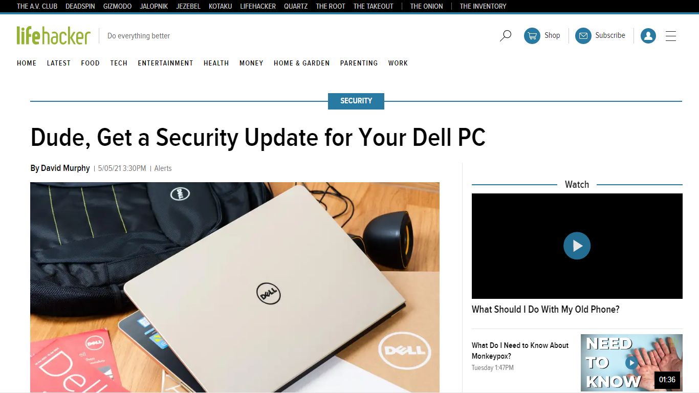 Dude, Get a Security Update for Your Dell PC - Lifehacker