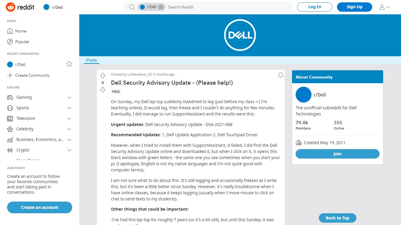 Dell Security Advisory Update - (Please help!) - Reddit