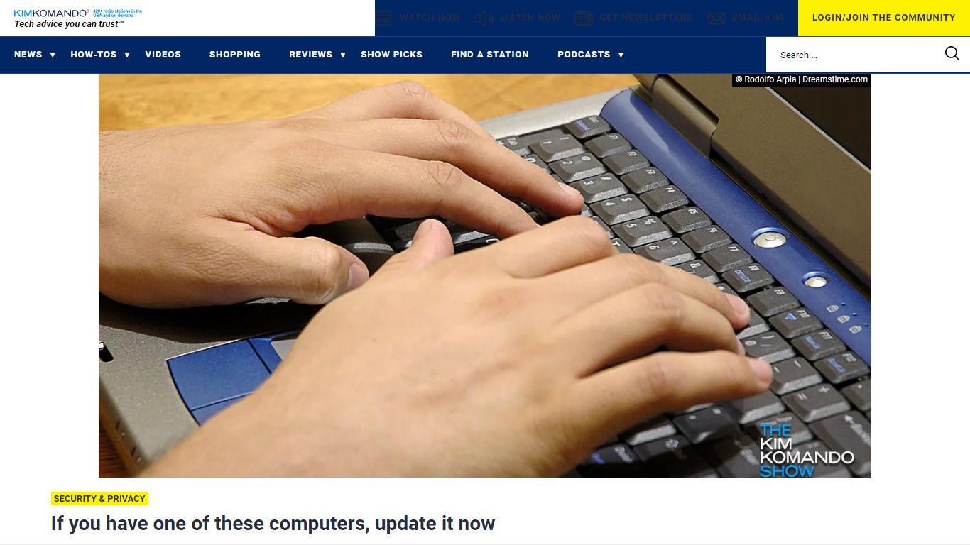If you have one of these computers, update it now